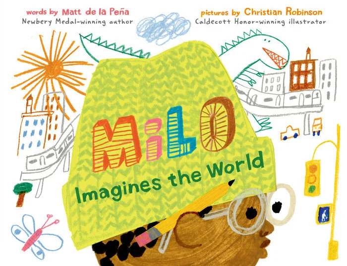  Cover image from  Milo Imagines the World  by Matt de la Pena, published earlier this year. 
