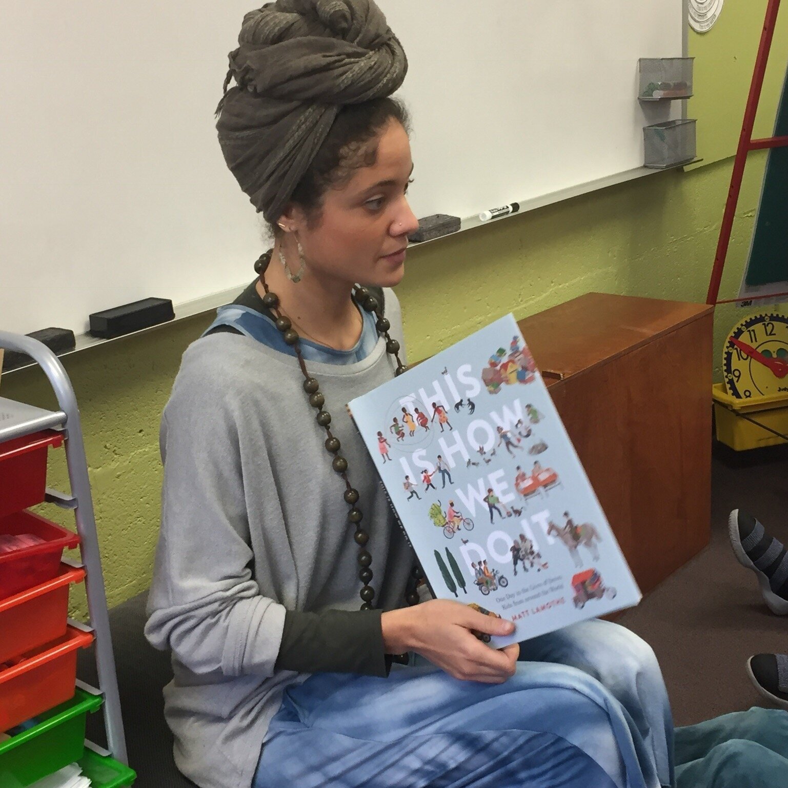  Gabby with one of our students’ favorite read aloud books! 