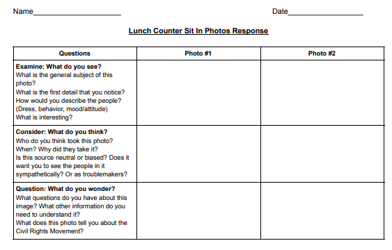  We created this handout and gave a physical copy to each student (with other reflection questions on the back). 