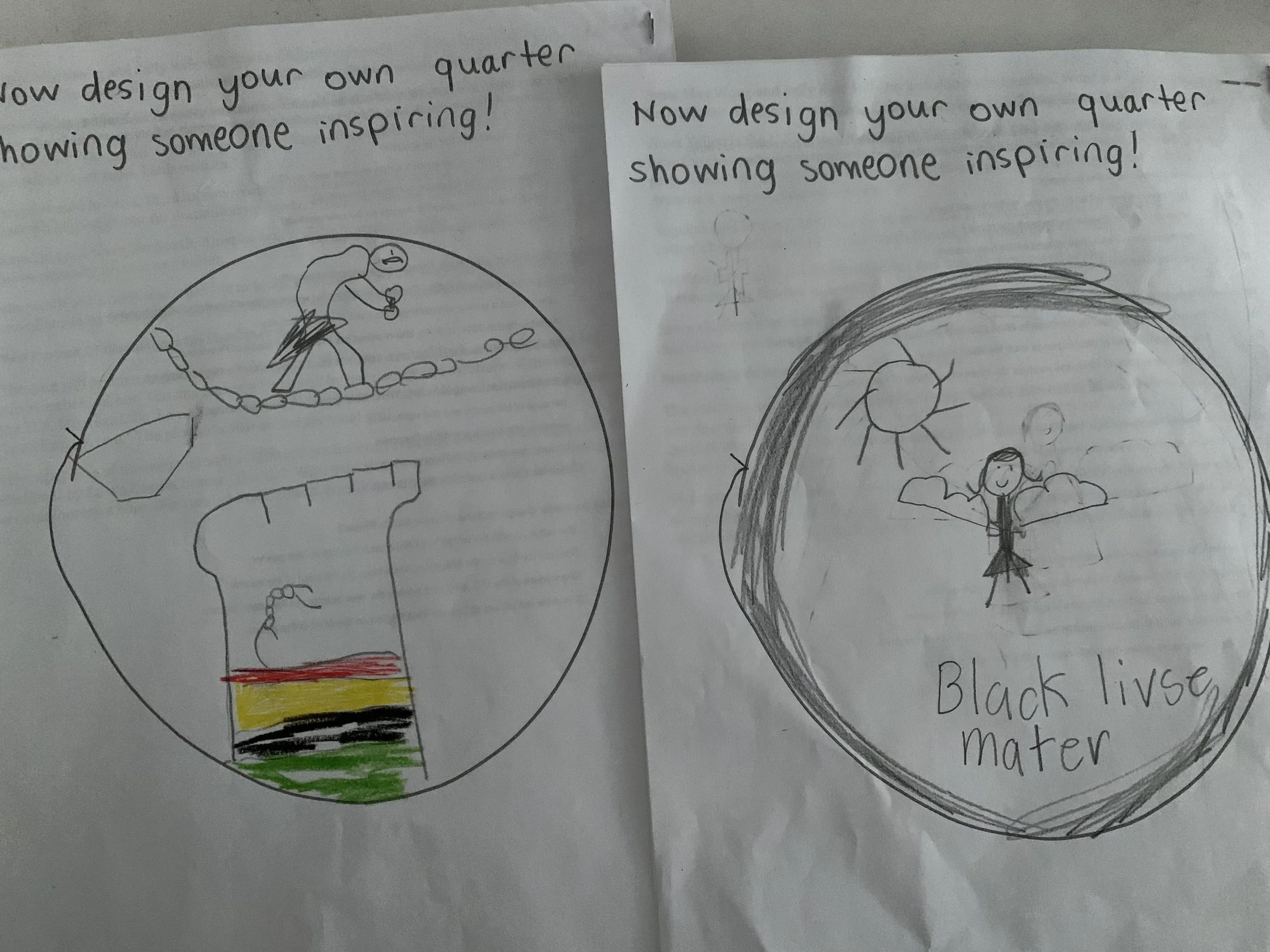  Two of the quarters my students designed 